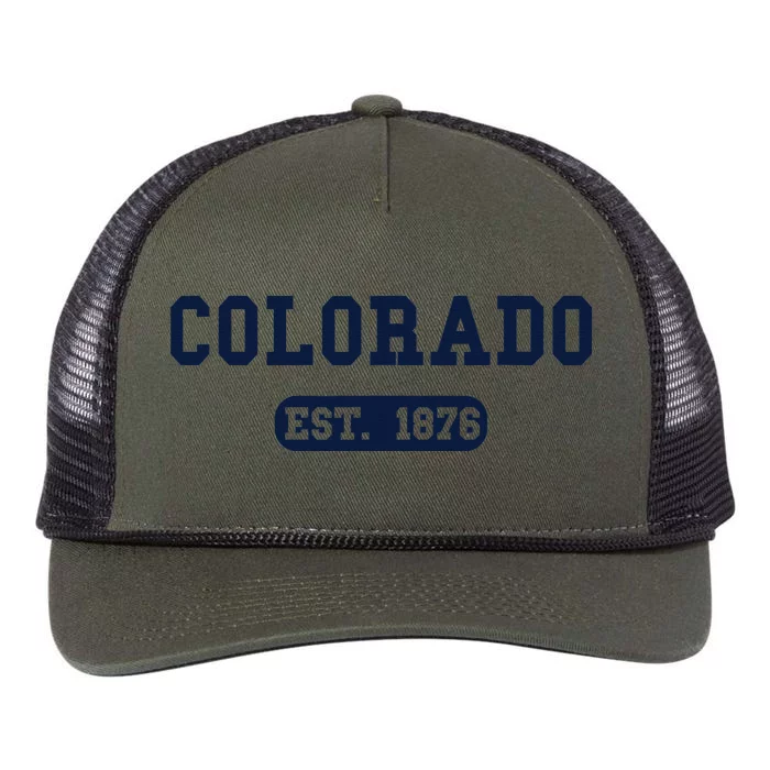 Colorado Throwback Design Classic Retro Rope Trucker Hat Cap