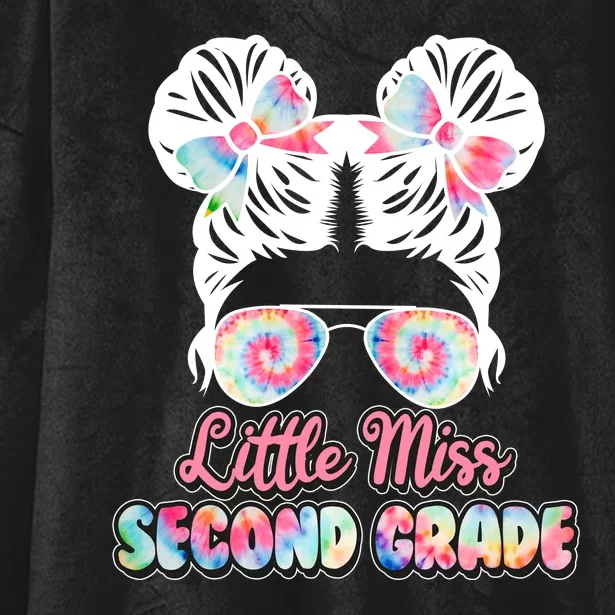 Cute Tie Dye Little Miss Second Grade Hooded Wearable Blanket