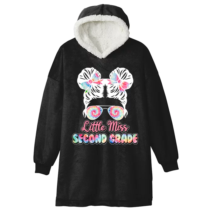 Cute Tie Dye Little Miss Second Grade Hooded Wearable Blanket