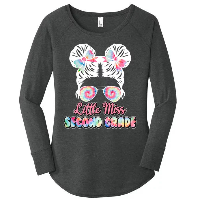 Cute Tie Dye Little Miss Second Grade Women's Perfect Tri Tunic Long Sleeve Shirt