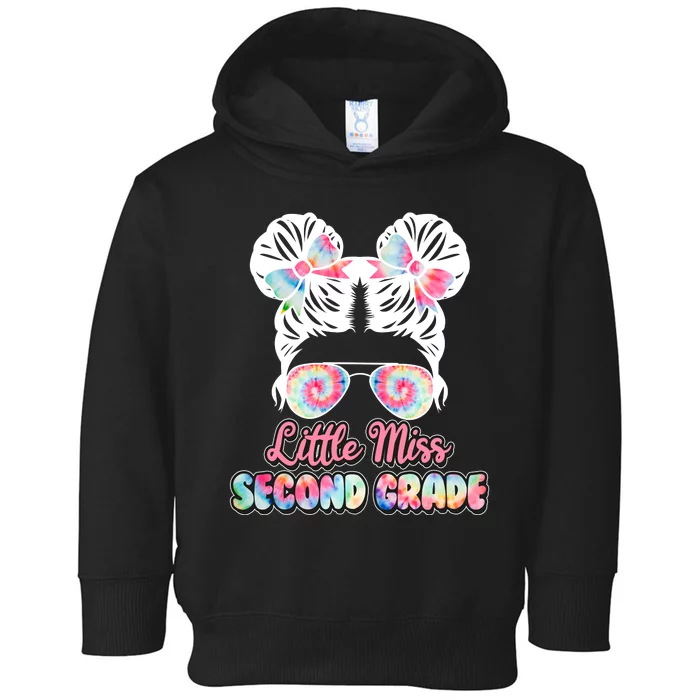 Cute Tie Dye Little Miss Second Grade Toddler Hoodie