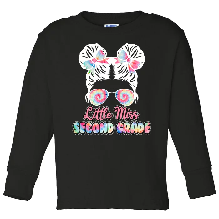 Cute Tie Dye Little Miss Second Grade Toddler Long Sleeve Shirt