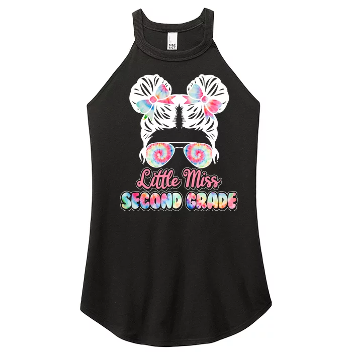 Cute Tie Dye Little Miss Second Grade Women’s Perfect Tri Rocker Tank