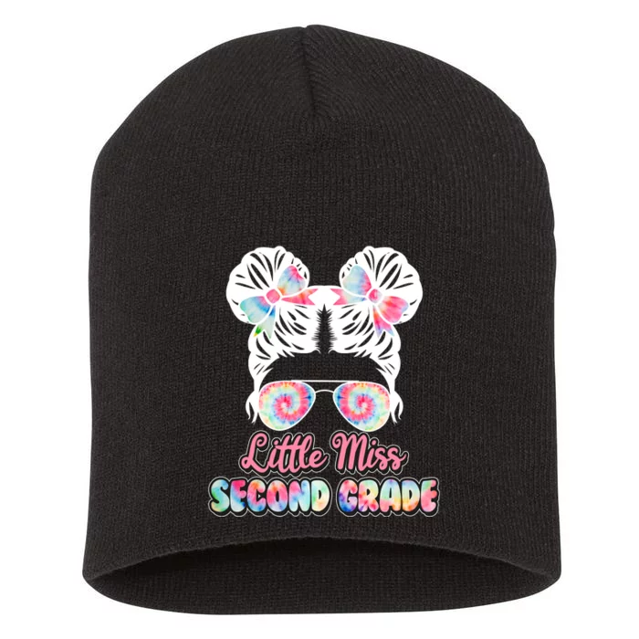 Cute Tie Dye Little Miss Second Grade Short Acrylic Beanie