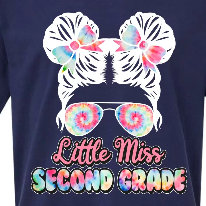 Cute Tie Dye Little Miss Second Grade Sueded Cloud Jersey T-Shirt