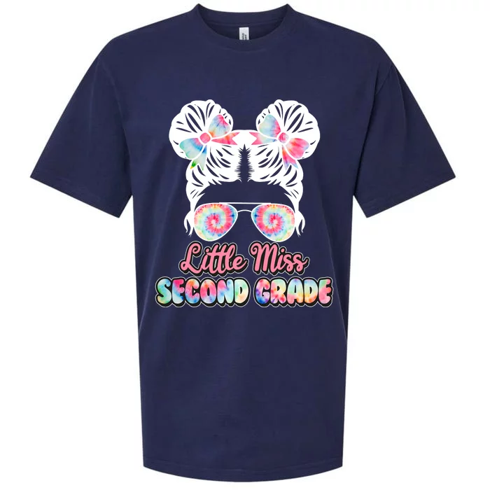 Cute Tie Dye Little Miss Second Grade Sueded Cloud Jersey T-Shirt