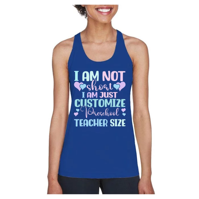 Customize Teacher End Of The Year Preschool Teacher Gift Women's Racerback Tank