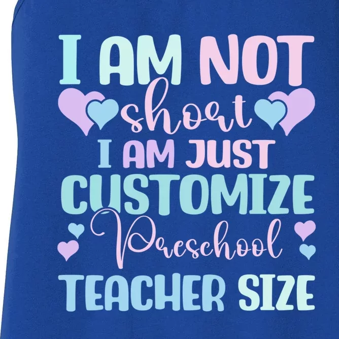 Customize Teacher End Of The Year Preschool Teacher Gift Women's Racerback Tank