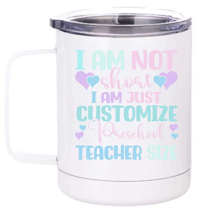 Customize Teacher End Of The Year Preschool Teacher Gift Front & Back 12oz Stainless Steel Tumbler Cup