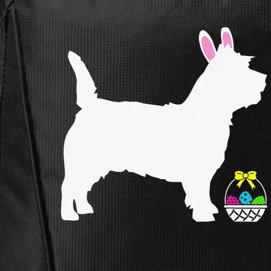 Cairn Terrier Easter Bunny Dog Silhouette City Backpack