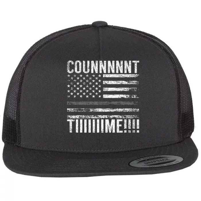 Count Time Funny Correctional Officer Flat Bill Trucker Hat