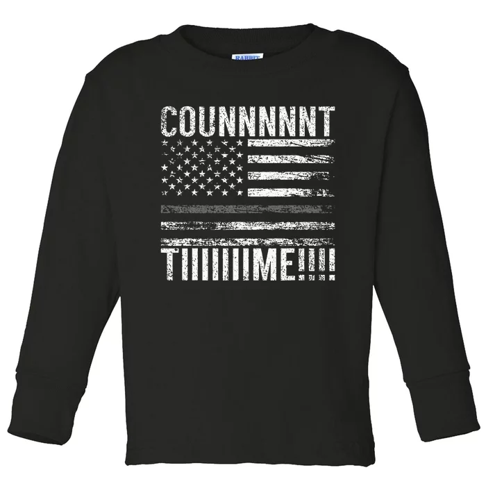 Count Time Funny Correctional Officer Toddler Long Sleeve Shirt