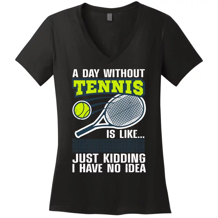 Cool Tennis For Tennis Player Sports Lover Coach Women's V-Neck T-Shirt