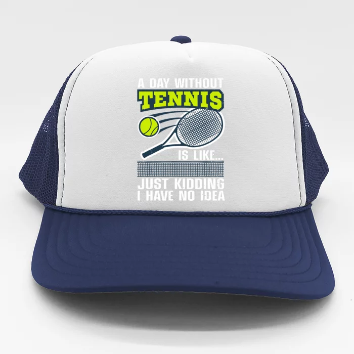 Cool Tennis For Tennis Player Sports Lover Coach Trucker Hat