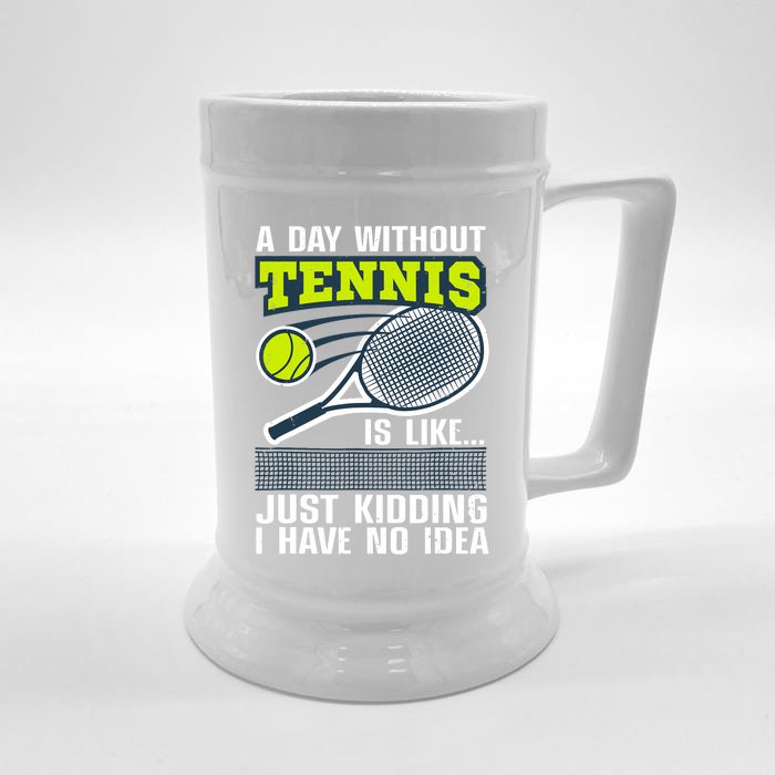 Cool Tennis For Tennis Player Sports Lover Coach Front & Back Beer Stein