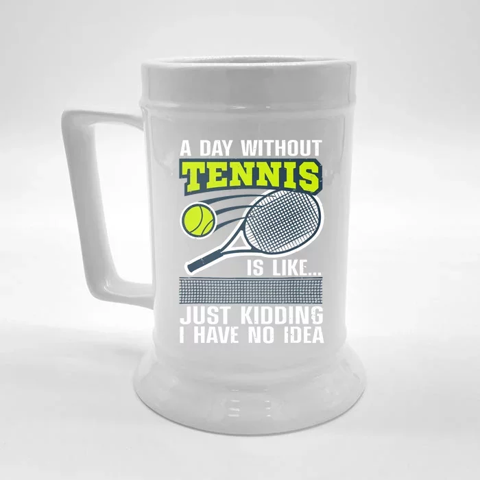 Cool Tennis For Tennis Player Sports Lover Coach Front & Back Beer Stein