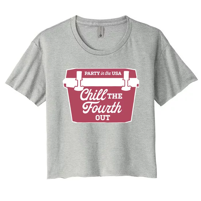 Chill The Fourth Out Women's Crop Top Tee