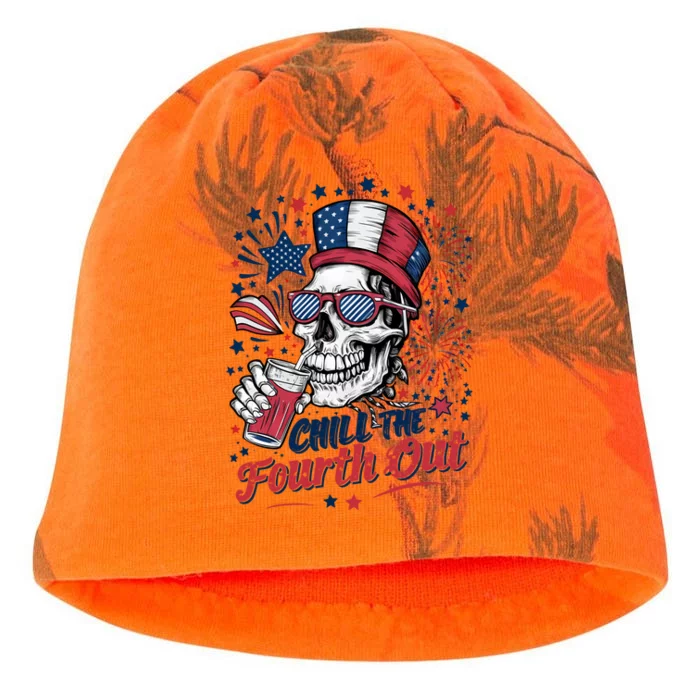 Chill The Fourth Out Party In The Usa 4th Of July Kati - Camo Knit Beanie