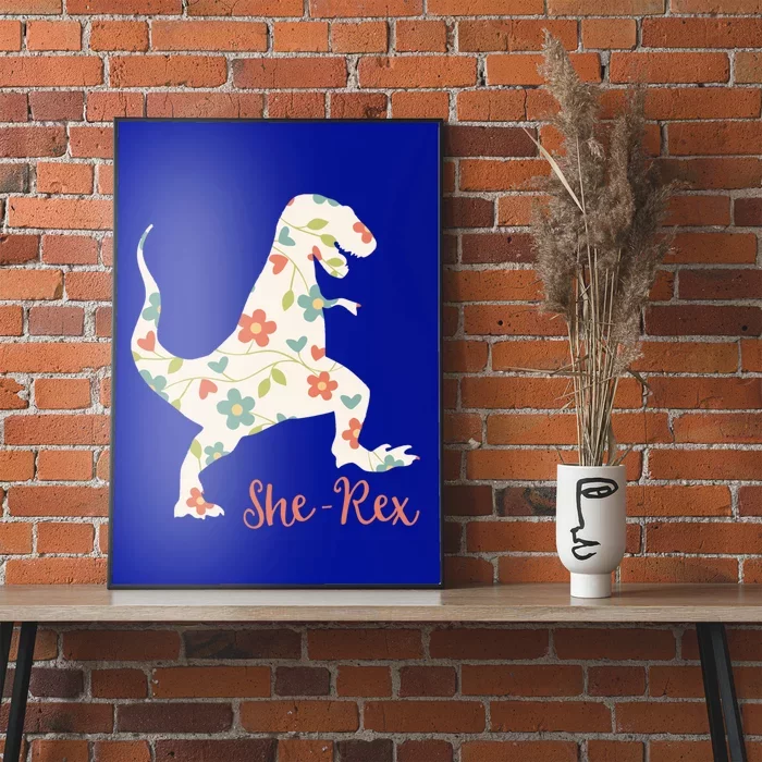 Cute Trex Funny Dinosaur She Rex And Gift Poster