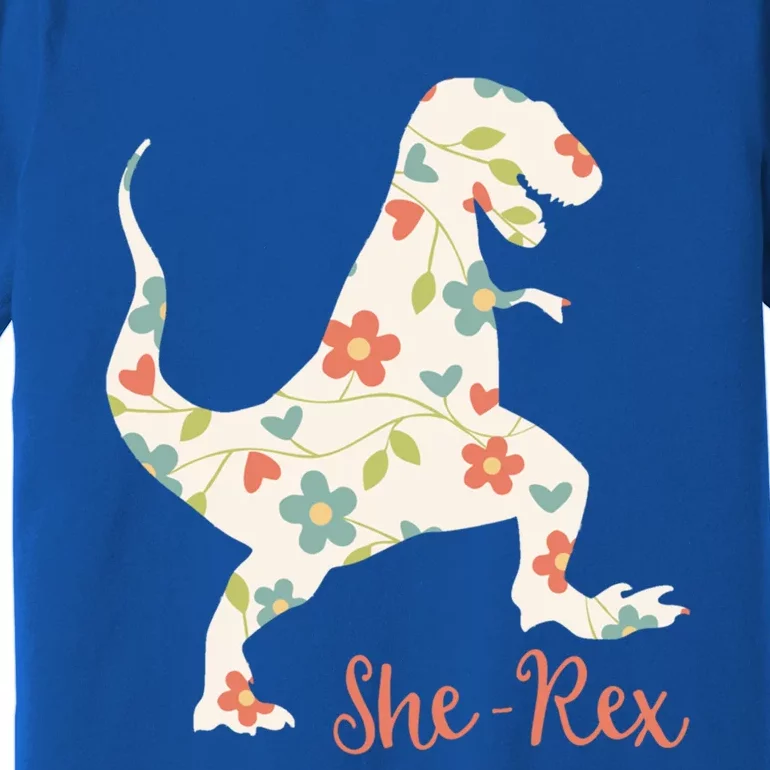 Cute Trex Funny Dinosaur She Rex And Gift Premium T-Shirt