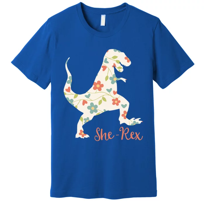 Cute Trex Funny Dinosaur She Rex And Gift Premium T-Shirt