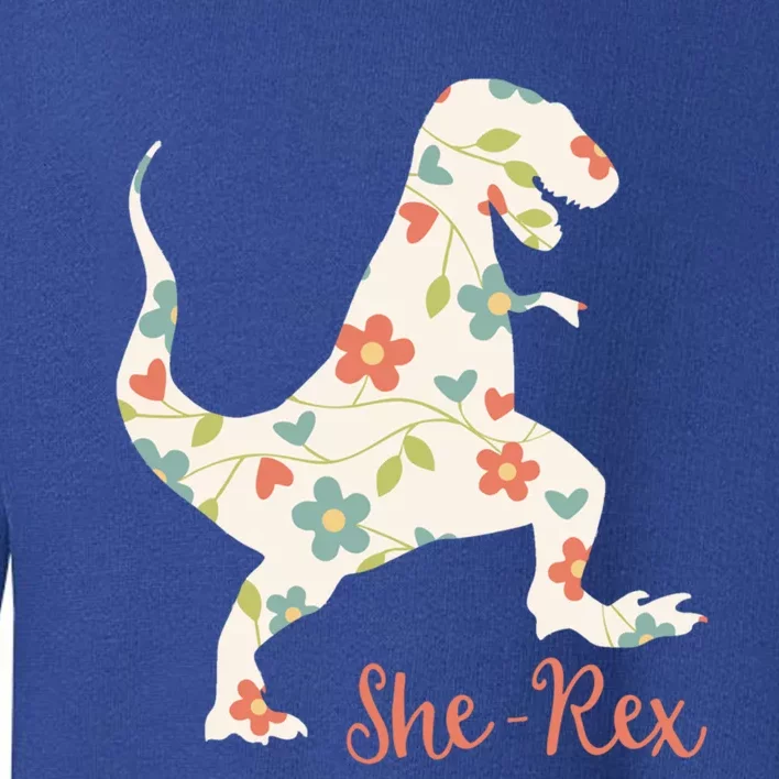 Cute Trex Funny Dinosaur She Rex And Gift Toddler Sweatshirt