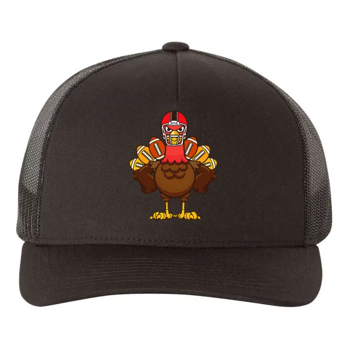 Cool Thanksgiving Football   Gobble Player Turkey Gift Yupoong Adult 5-Panel Trucker Hat