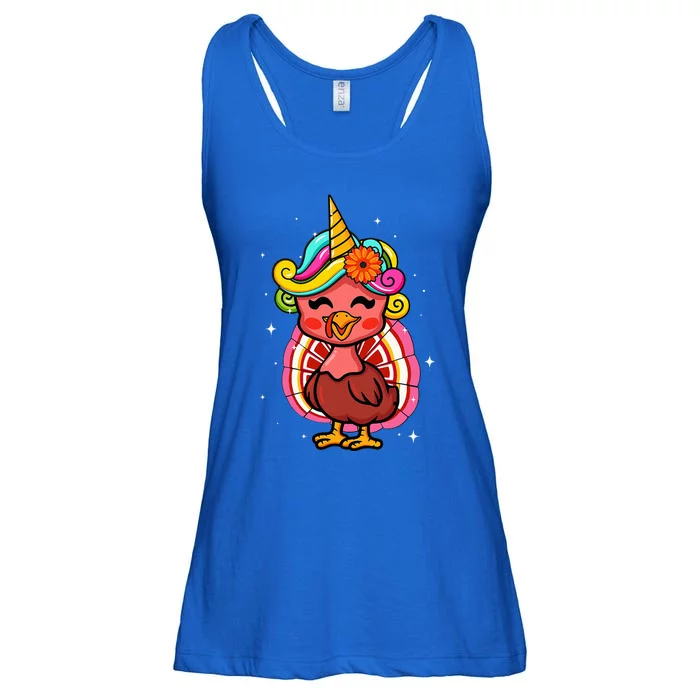 Cute Turkicorn Family Matching Thanksgiving Ladies Essential Flowy Tank