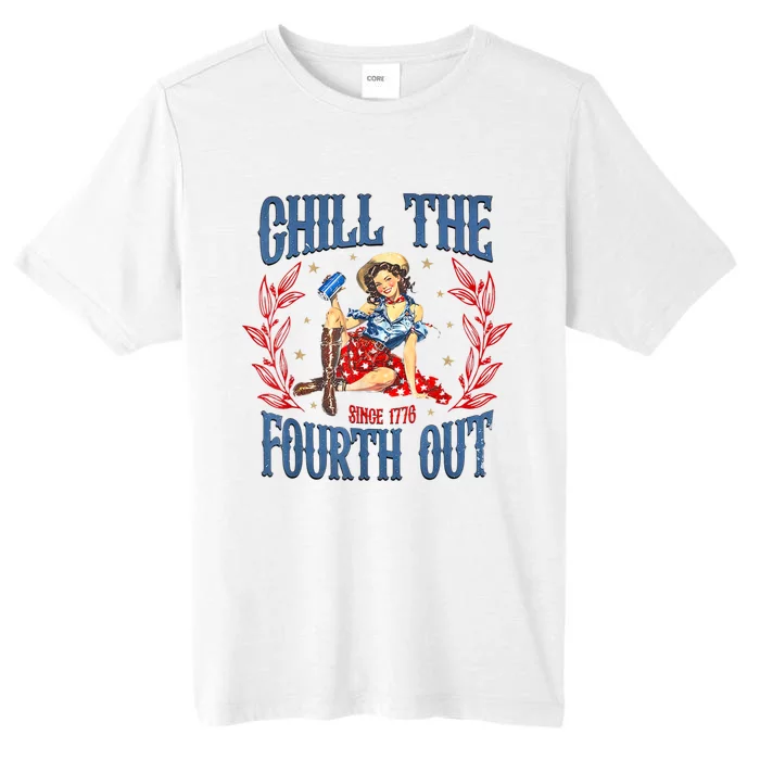 Chill The Fourth Out Retro 4th Of July ChromaSoft Performance T-Shirt