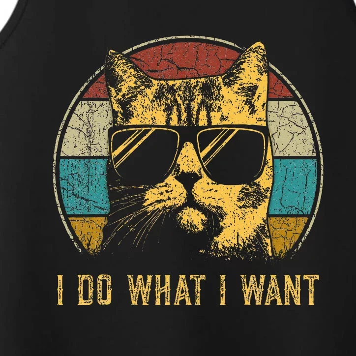 Cat Themed Funny I Do What I Want Cat Performance Tank