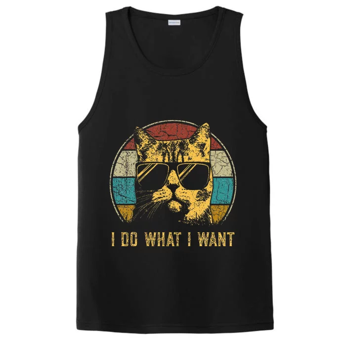 Cat Themed Funny I Do What I Want Cat Performance Tank