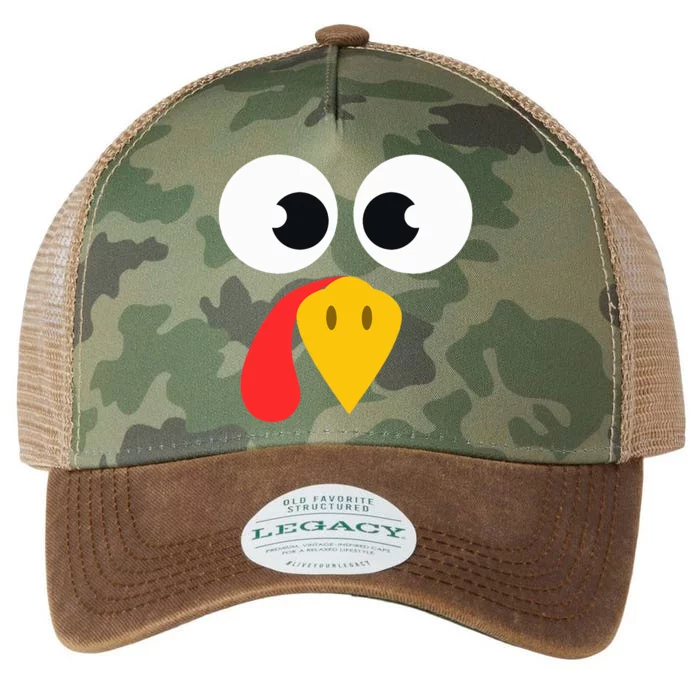 Cute Turkey Face Matching Family Costume Thanksgiving Day Legacy Tie Dye Trucker Hat