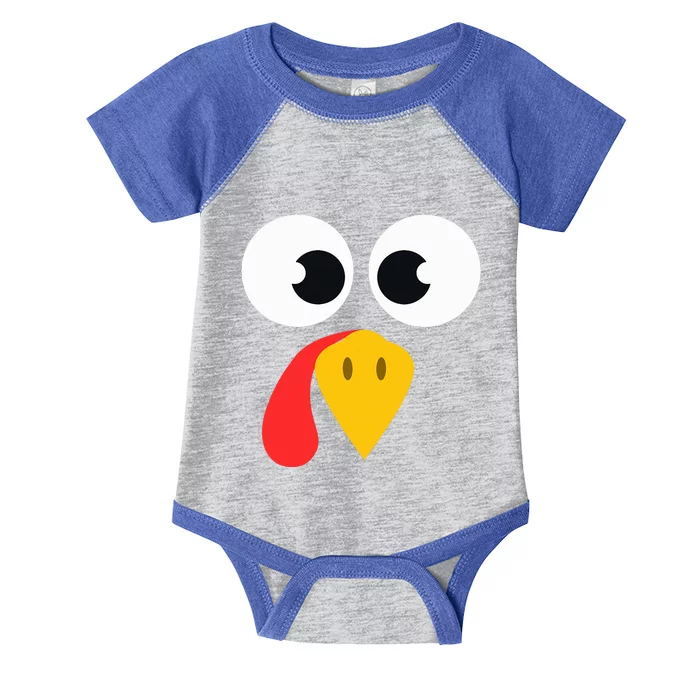 Cute Turkey Face Matching Family Costume Thanksgiving Day Infant Baby Jersey Bodysuit