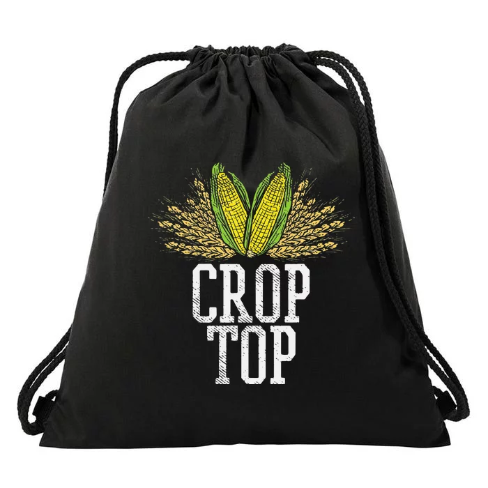 Crop Top Farm Pun Corn Farming Agriculture Funny Farmer Drawstring Bag