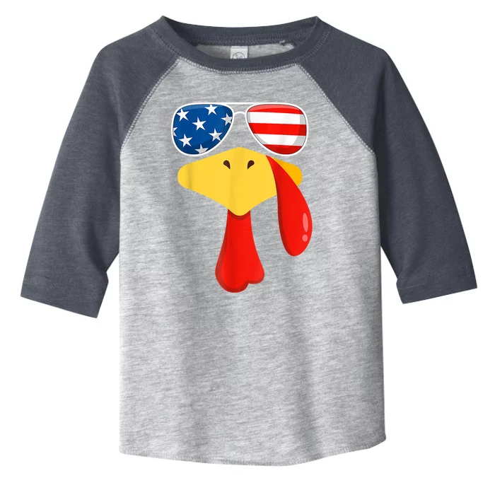 Cool Turkey Face Sunglasses Gobble Funny Thanksgiving Gifts Toddler Fine Jersey T-Shirt