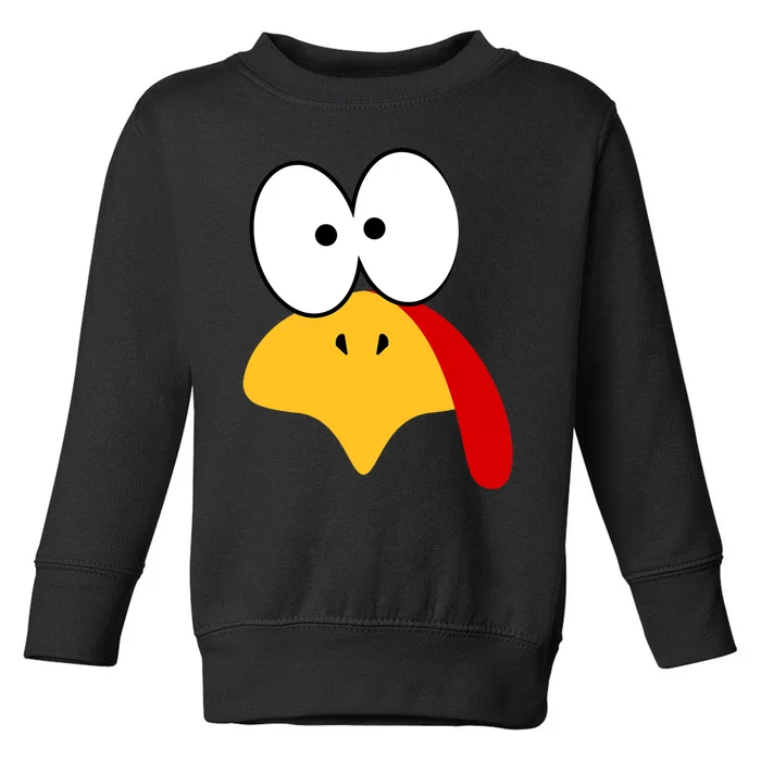 Cute Turkey Face Thanksgiving I'm Thankful Family Costume Toddler Sweatshirt