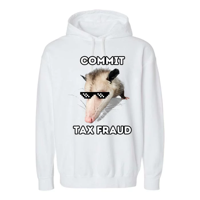 Commit Tax Fraud Garment-Dyed Fleece Hoodie