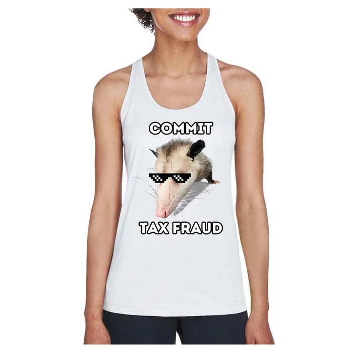 Commit Tax Fraud Women's Racerback Tank