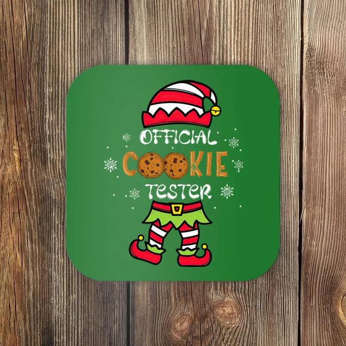 Cookie Tester Family Christmas Pajamas Coaster