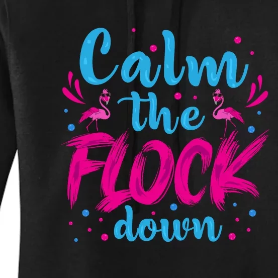 Calm The Flock Down Flamingo T Women's Pullover Hoodie