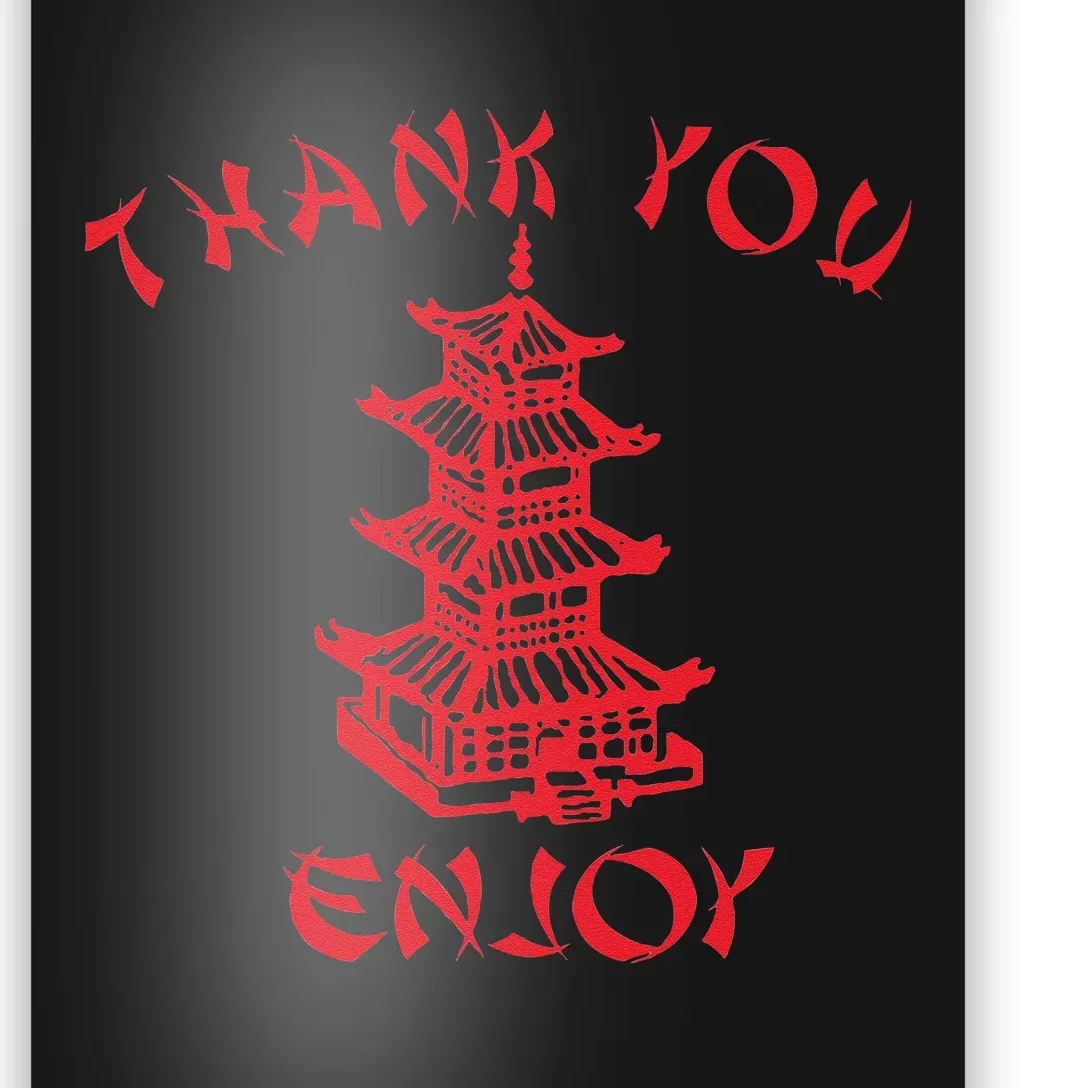 Chinese Takeaway Food Thank You Enjoy Funny Asian Poster