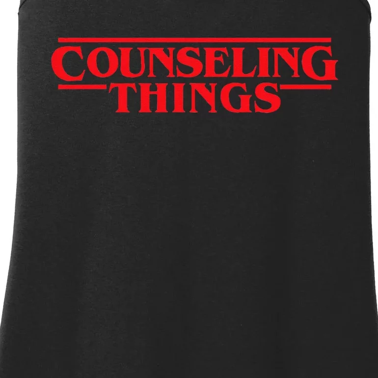 Counseling Things Funny School Counselor Back To School Ladies Essential Tank