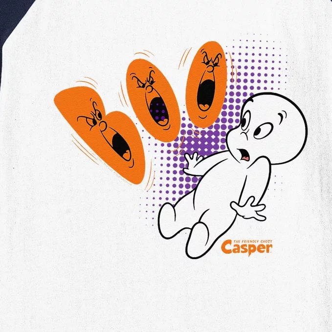 Casper The Friendly Ghost Halloween Boo Baseball Sleeve Shirt