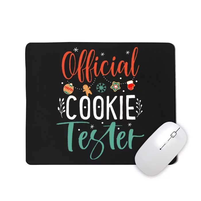 Cookie Tester Funny Christmas Couples Matching Mousepad