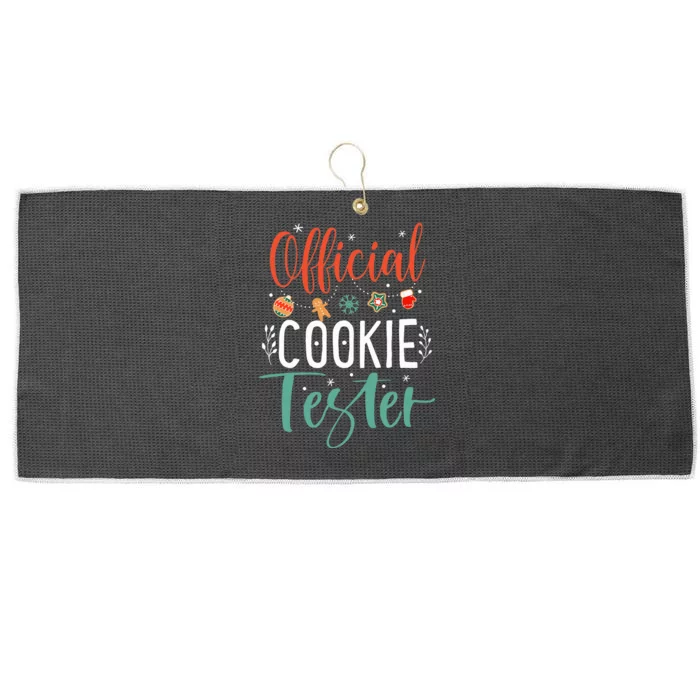 Cookie Tester Funny Christmas Couples Matching Large Microfiber Waffle Golf Towel