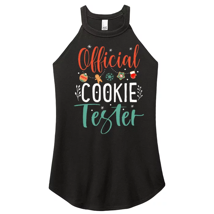 Cookie Tester Funny Christmas Couples Matching Women’s Perfect Tri Rocker Tank