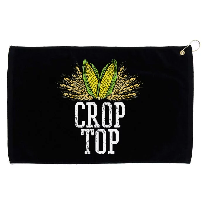 Crop Top Farm Pun Corn Farming Agriculture Funny Farmer Grommeted Golf Towel