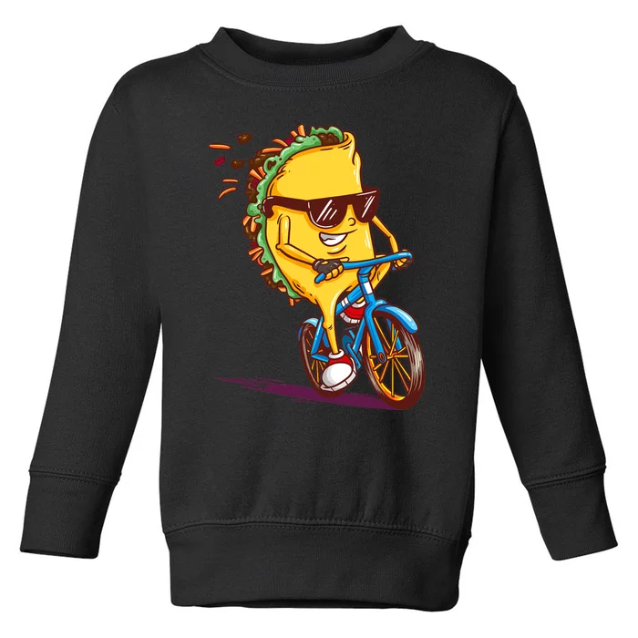 Cycling Tacos For Road Bike Bicycle Cyclist Gift Toddler Sweatshirt