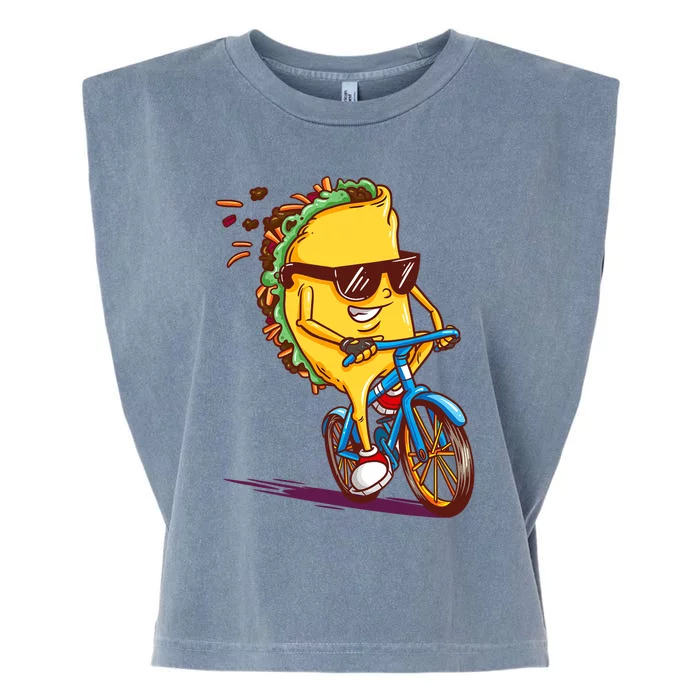 Cycling Tacos For Road Bike Bicycle Cyclist Gift Garment-Dyed Women's Muscle Tee