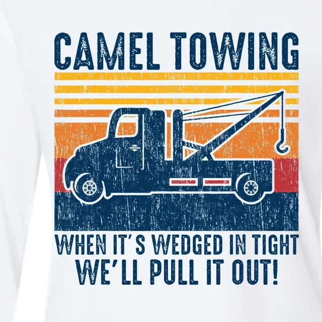 Camel Towing Funny Tow Truck Womens Cotton Relaxed Long Sleeve T-Shirt